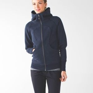 Lululemon navy blue scuba jacket - size 4.